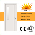 Single White Glass MDF PVC Doors Price (SC-P074)